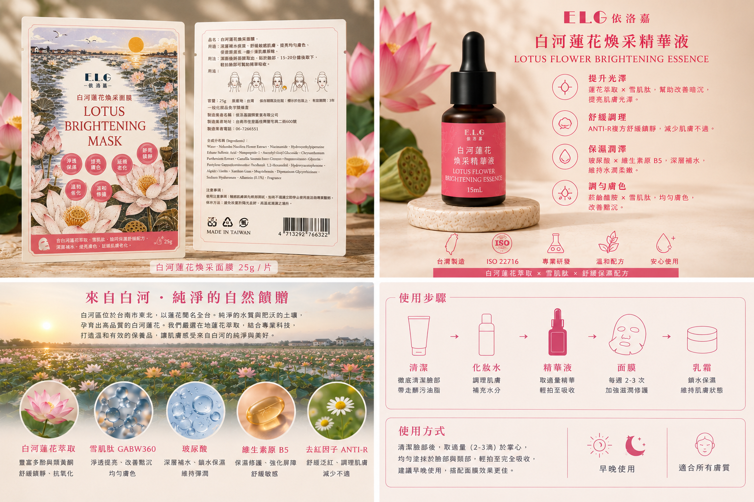 白河蓮花煥采系列產品圖解