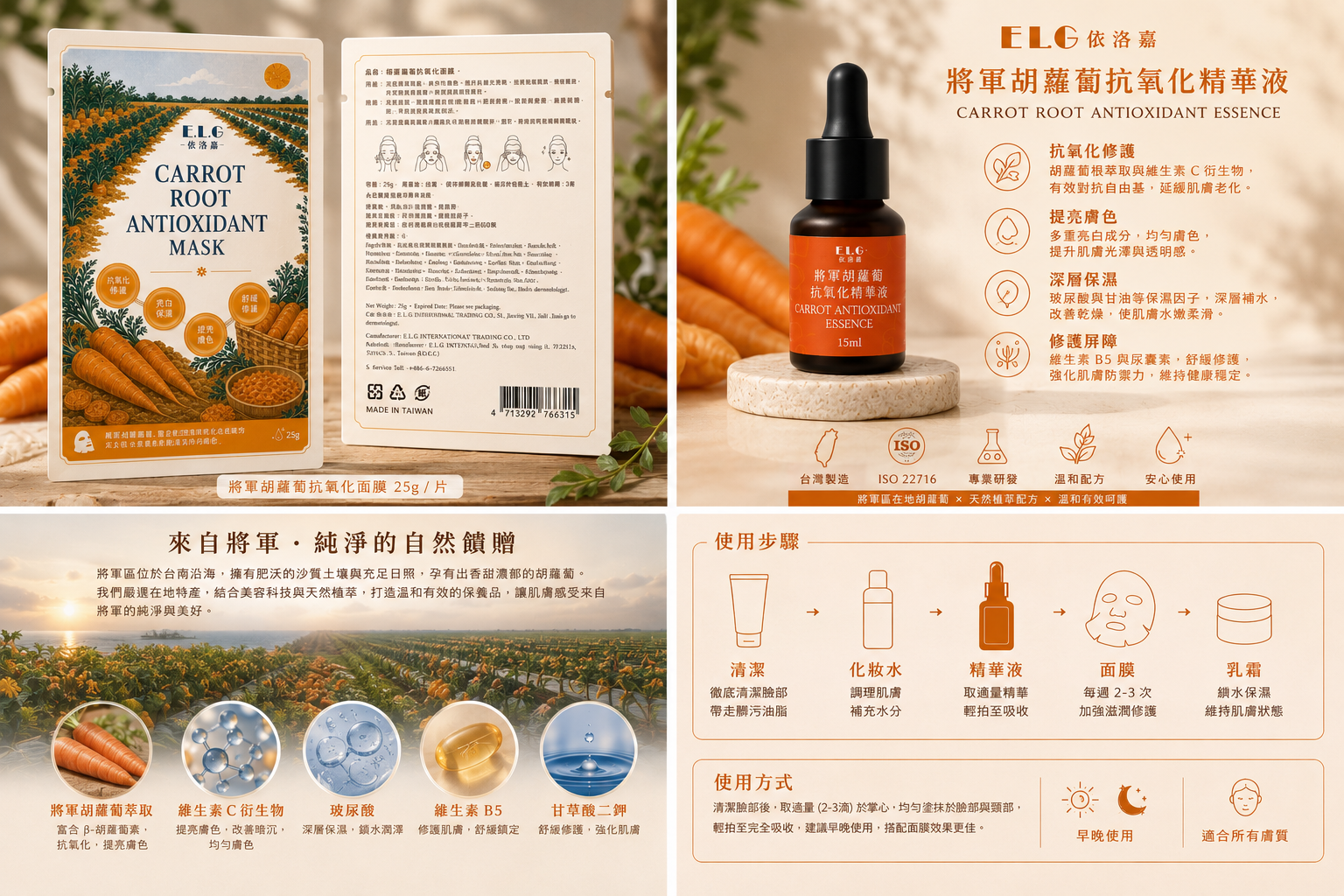 將軍胡蘿蔔抗氧化系列產品圖解
